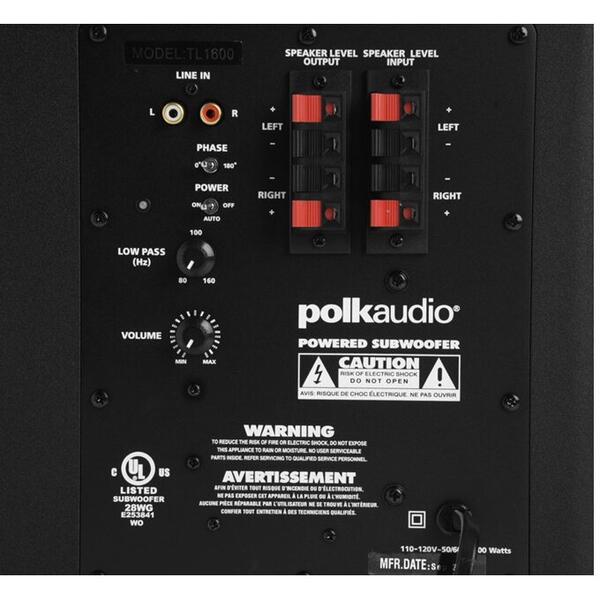 Sistem 5.1 Polk Audio TL 1600, Negru
