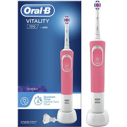 Periuta de dinti Oral-B D100 Vitality Electronic cu perie 3DW, Roz