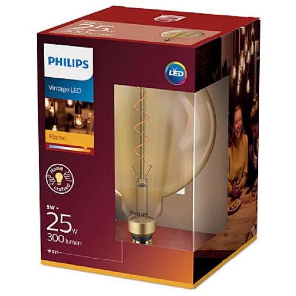 Bec LED vintage dimabil Philips Classic giant, E27, 6.5W (40W), 470 lm, 2000K