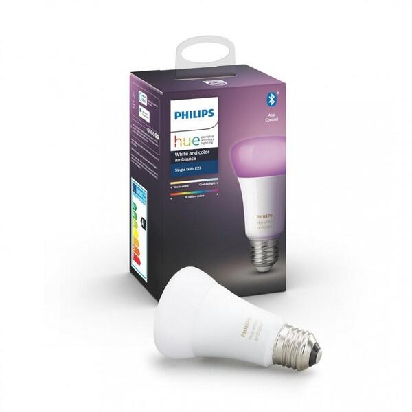 Bec LED Philips HUE Bluetooth GU10, 9W - echivalent 60W, lumina calda/rece 2200-6500K, 806 lumeni, dimabil