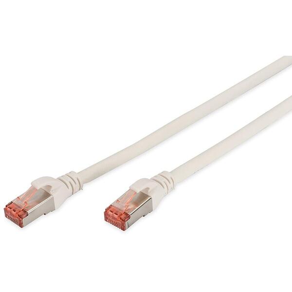 DIGITUS Premium CAT 6A S-FTP patch cable, Length 1,0m, Color grey