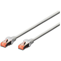 DIGITUS Premium CAT 6 SSTP patch cable, Length 10m, Color grey