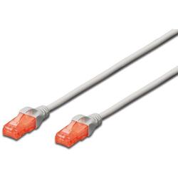 DIGITUS Premium CAT 6 UTP patch cable, Length 1,0m, Color grey LSZH
