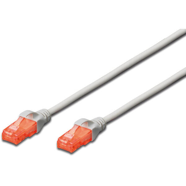 DIGITUS Premium CAT 6 UTP patch cable, Length 5m, Color grey LSZH