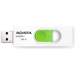 Adata Flash Drive UV320, 32GB, USB 3.0, alb și verde