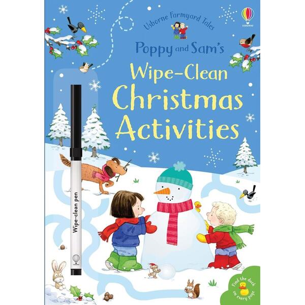 Poppy and Sam's wipe-clean Christmas activities - Carte Usborne (3+)