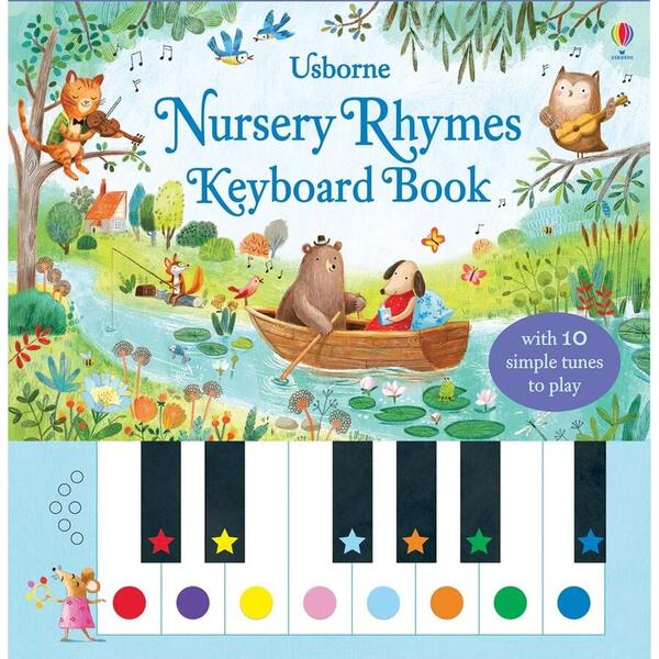 Carte muzicala Usborne Nursery Rhymes Keyboard Book, autor Sam Taplin, 3 ani +