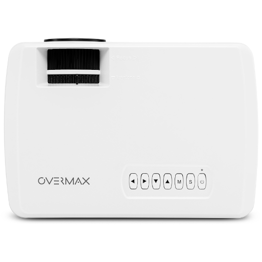 Proiector Overmax Multipic 2.4, 1200 lumeni, 1080p, 800 x 480, Contrast 1500: 1, WiFi, Hdmi, Alb