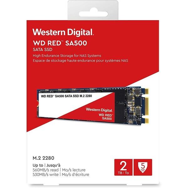 WESTERN DIGITAL SSD M.2 2280 2TB/RED WDS200T1R0B WDC