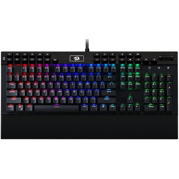 Tastatura gaming mecanica Redragon Yama neagra iluminare RGB