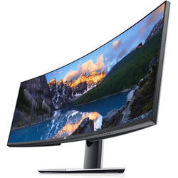 Monitor curbat LED IPS Dell 49", Dual QHD, Display Port, Negru