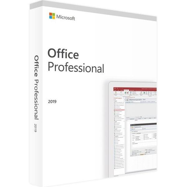 Microsoft Office Professional 2019 PC/MAC, All languages, FPP Electronica
