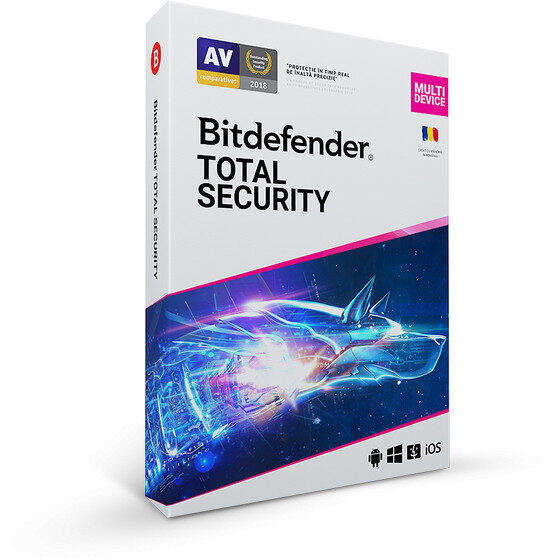Bitdefender Total Security 2020, 3 dispozitive, 1 an - Licenta Electronica