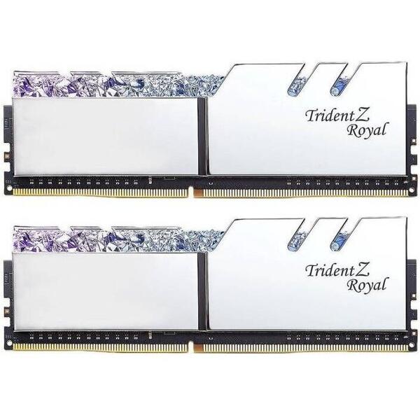 G.SKILL F4-3000C16D-32GTRS G.Skill Trident Z Royal DDR4 32GB (2x16GB) 3000MHz CL16 1.35V XMP 2.0 Silver
