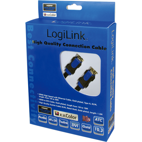Cablu LogiLink CHB1101, HDMI Male - HDMi Male, 1m
