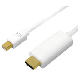 Cablu Logilink CV0123, mini DisplayPort - HDMI, 2m, White