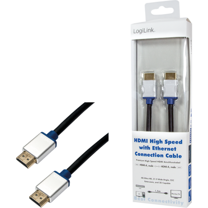 Cablu Logilink HDMI A male - HDMI A male, 1.5m