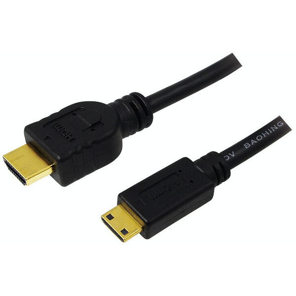 Cablu Logilink HDMI - mini HDMI, versiunea Gold, lungime 1.5M