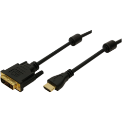 Cablu Logilink, HDMI male - DVI-D male, 2m, Black