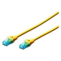 DIGITUS DK-1512-0025/Y DIGITUS Premium CAT 5e UTP patch cable, Length 0.25m, Color yellow