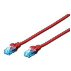 DIGITUS DK-1512-0025/R DIGITUS Premium CAT 5e UTP patch cable, Length 0.25m, Color red