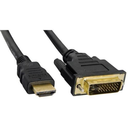 Cablu Akyga AK-AV-13, HDMI-DVI, 3m, Black