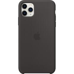 Husa silicon Apple iPhone 11 Pro Max, negru (mx002zm/a)