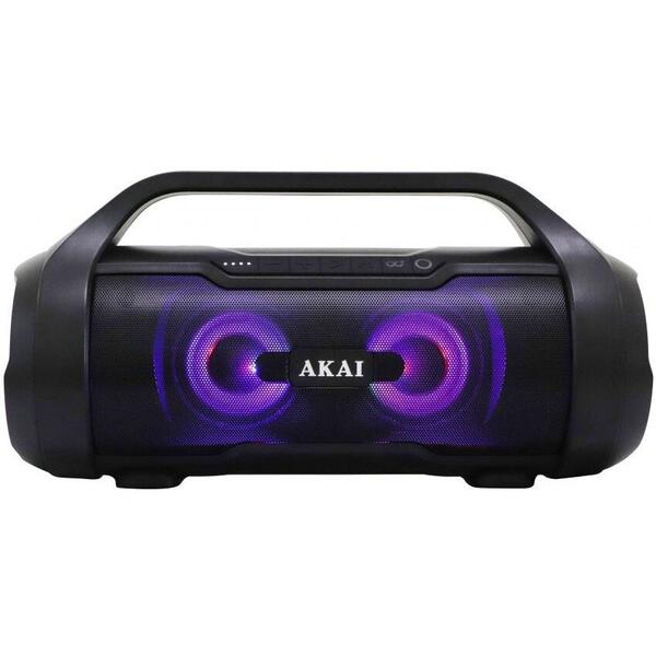 Boxa portabila AKAI ABTS-50, Bluetooth, rezistenta la apa, Radio FM, USB, SD card