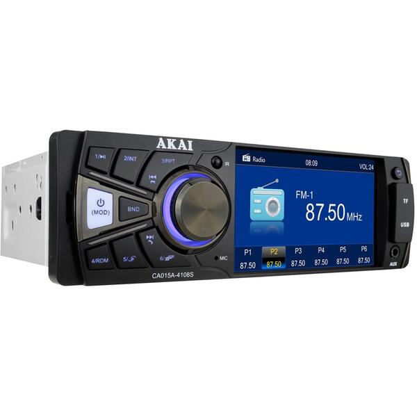 Radio MP3 Player auto Akai CA015A-4108S, display 4 inch,bluetooth, 4x25W, bluetooth, USB, SD, telecomanda