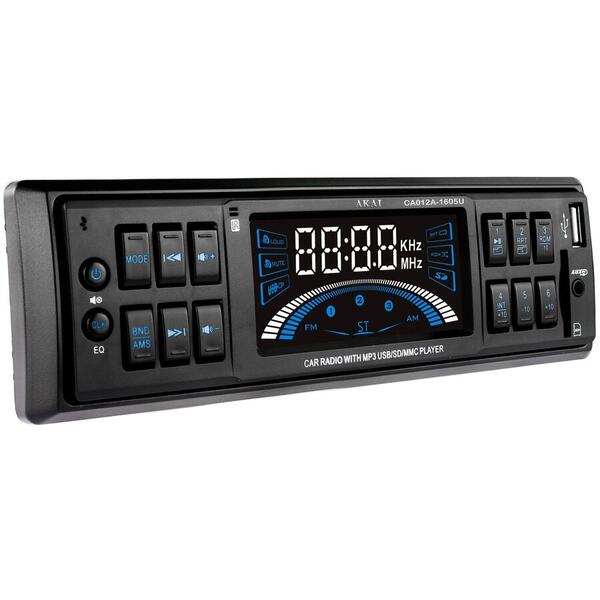 Radio MP3 Player auto Akai CA012A-1605U, 4 x 7W, USB, SD, AUX, Negru