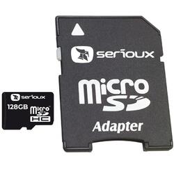 Micro Secure Digital Card Serioux, 128GB, SFTF128AC10, Clasa 10, cu adaptor SDHC