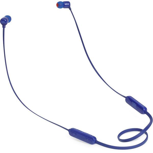 Casti in ear JBL T110BT, bluetooth, microfon, albastru