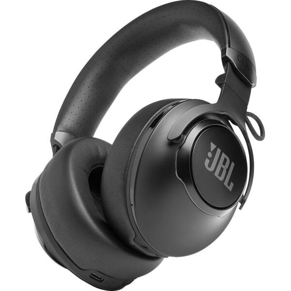 Casti audio over-ear JBL Club 950NC, Hi-Res, Adaptive Noise Cancelling, Bass boost, Ambient Aware, TalkThru, 55H, Dual mic, Google Assistant & Alexa built-in, Negru