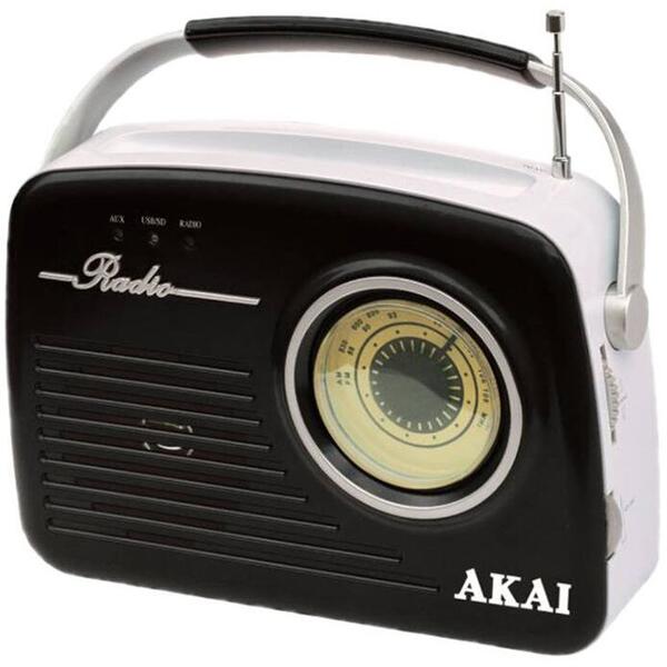 Radio Akai APR-11BK, USB, SD card, Negru