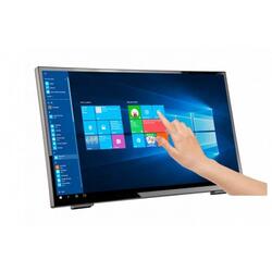 Monitor LED HANNSPREE HT248PPB Touchscreen, 23.8", WIDE, FULL HD, D-Sub, HDMI, DP, NEGRU