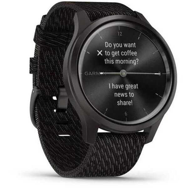Garmin Smartwatch Vivomove Style, Grafit, GPS + HR