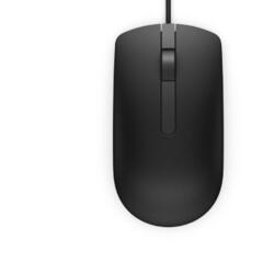 Dell Mouse MS116 3 buttons, wired, 1000 dpi, USB conectivity, Negru