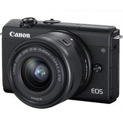 Aparat foto Mirrorless Canon EOS M200, 24.1 MP, 4K + Obiectiv 15-45mm
