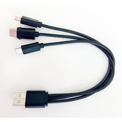 MINIBATT 3-in1 Cable - USB to micro USB, Lighting Type C