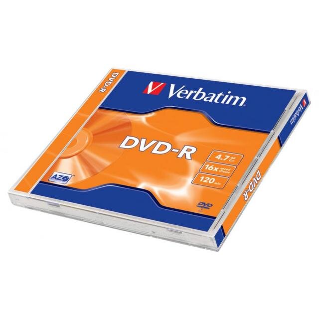 Verbatim Verbatim DVD-R AZO 16X 4.7GB MATT SILVER SURFACE Jewel Case