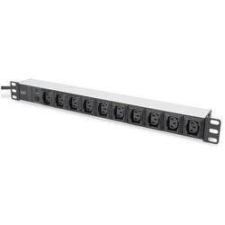 Digitus® Aluminum Outlet Strip With Overload Protection Iec C13, 10 Outlets 19''