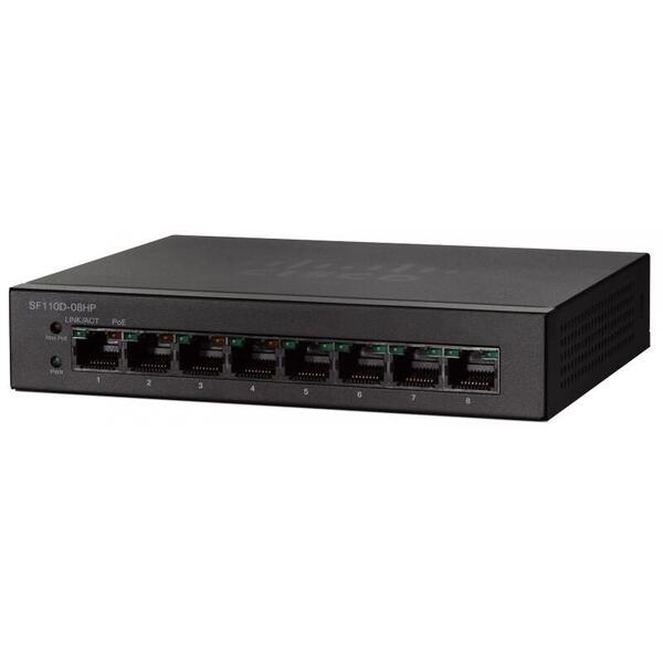 Cisco Cisco SF110D-08HP 8-Port 10/100 PoE Desktop Switch