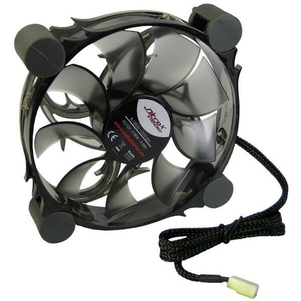 Inter-Tech CobaNitrox Xtended R-120-G 120mm Grey LED Fan