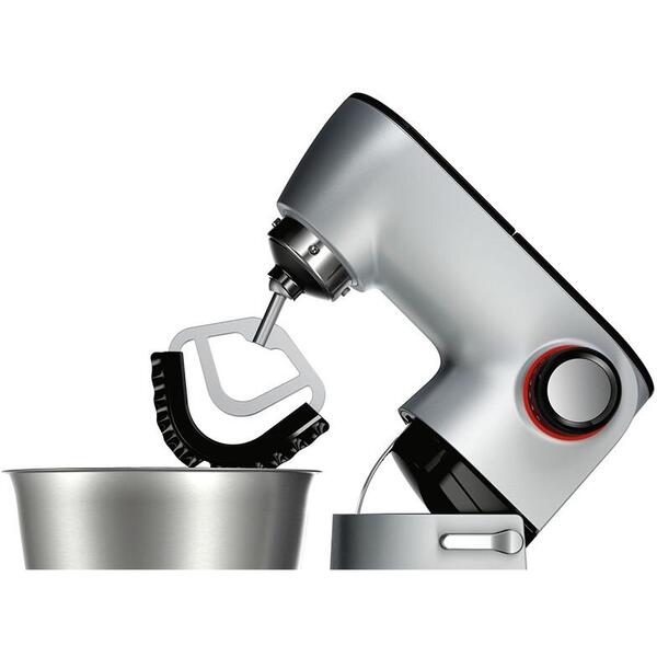 Robot de bucatarie Bosch MUM 9B34S27, 1500 W, senzor SmartDough, 3D PlanetaryMixing, bol inox, 5.5 l, Argintiu