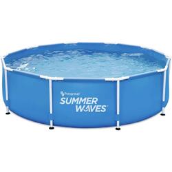 Set piscina cu cadru metalic si filtru Summer Waves®, dimeniune 305 x 76 cm, capacitate 4678 l