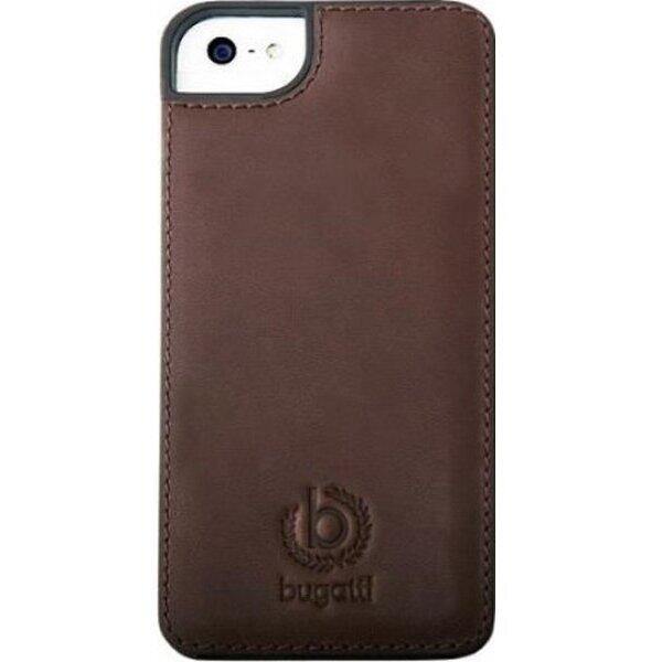 Husa de protectie Bugatti Premium pentru iPhone 5, Piele, Maro
