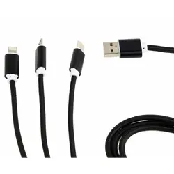 Cablu incarcare Usb 3-in-1 Gembird , negru, 1 m "CC-USB2-AM31-1M"