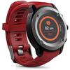 Maxcom Smartwatch FW17 Power Aluminiu negru-gri, curea silicon rosu inchis