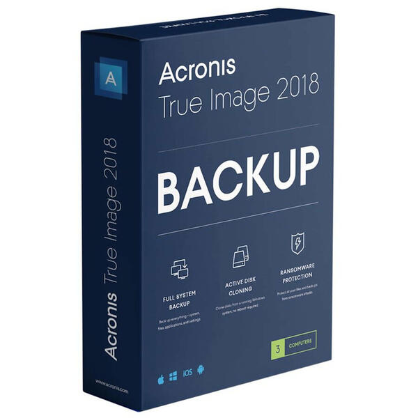 Acronis True Image Subscription 3 Computers + 250 GB Acronis Cloud Storage - 1 year subscription