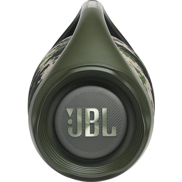 Boxa portabila JBL Boombox 2, Bluetooth, Sunet 360 grade, Redare 24H, Rezistenta la apa IPX7, Partyboost, Powerbank, Camuflaj